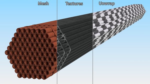 Thin Steel Pipes Bundle 6 Meters