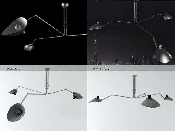 Three Arm Lamp