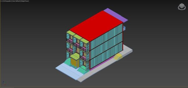 THREE STOREY  CONTAINER  HOUSE