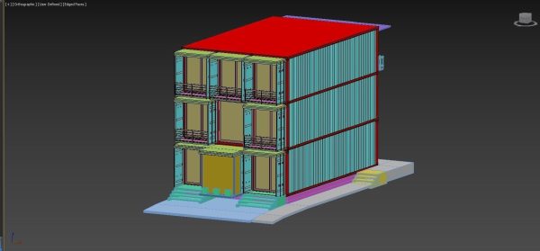 THREE STOREY  CONTAINER  HOUSE