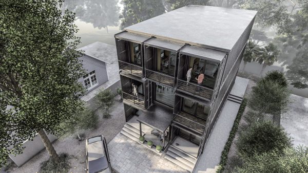 THREE STOREY  CONTAINER  HOUSE
