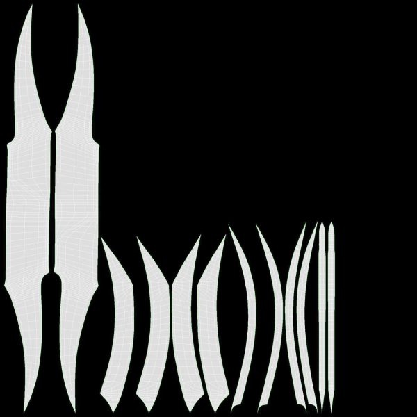 Throwing double bladed knife