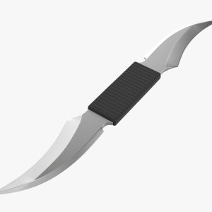 Throwing double bladed knife