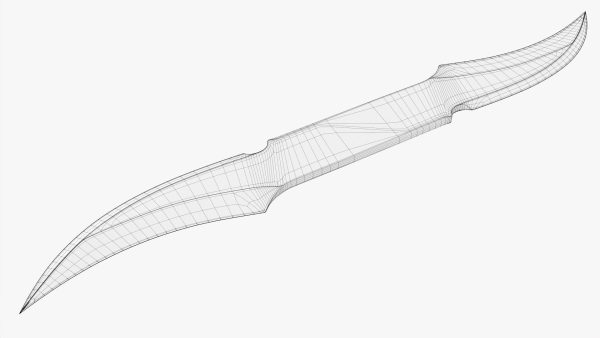 Throwing double bladed knife