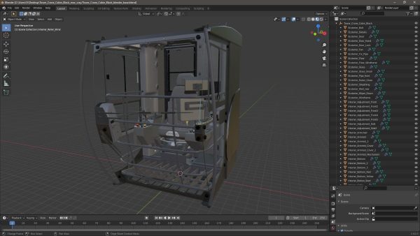 Tower Crane Cabin Black
