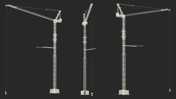Tower Crane with Concrete Bucket