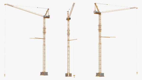 Tower Crane with Concrete Bucket