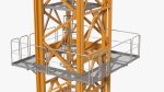Tower Crane with Concrete Bucket