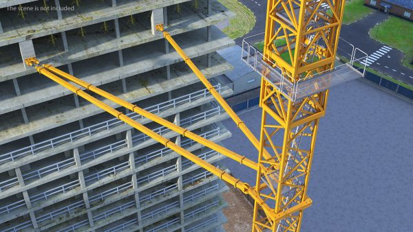 Tower Crane with Concrete Bucket