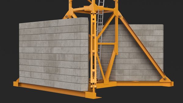 Tower Crane with Concrete Bucket