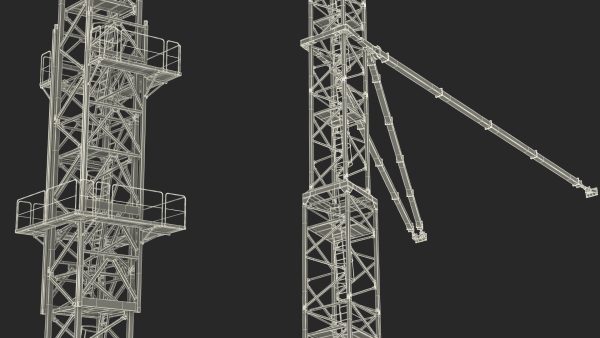 Tower Crane with Concrete Bucket