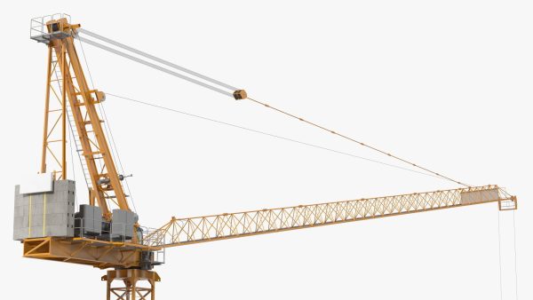 Tower Crane with Concrete Bucket