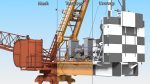 Tower Crane with Concrete Bucket