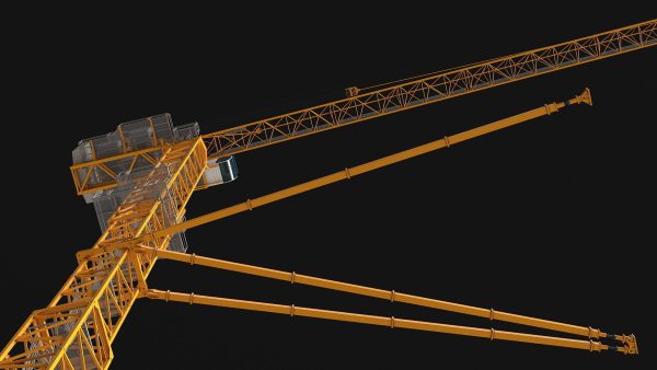 Tower Crane with Concrete Bucket