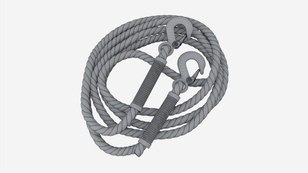 Towing Rope With Metal Hooks