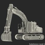 Tracked Excavator Komatsu Rigged