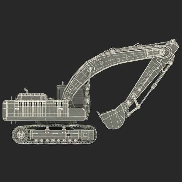 Tracked Excavator Komatsu Rigged