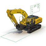 Tracked Excavator Komatsu Rigged