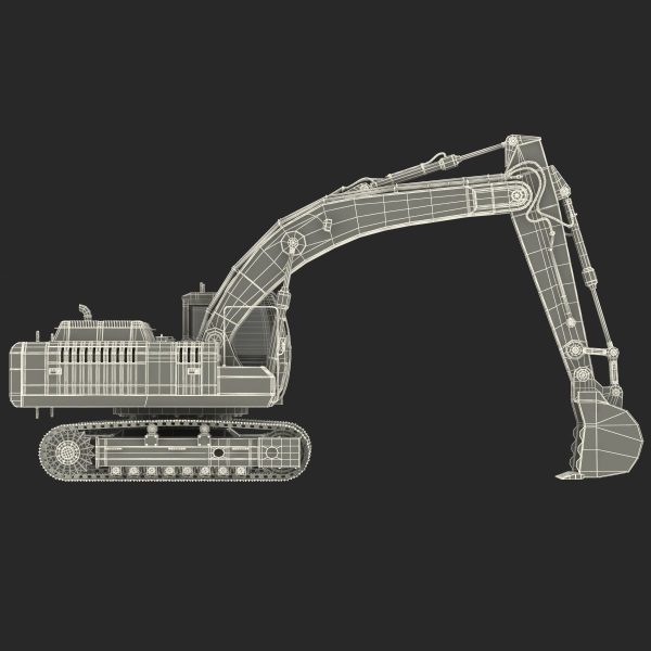 Tracked Excavator Komatsu Rigged