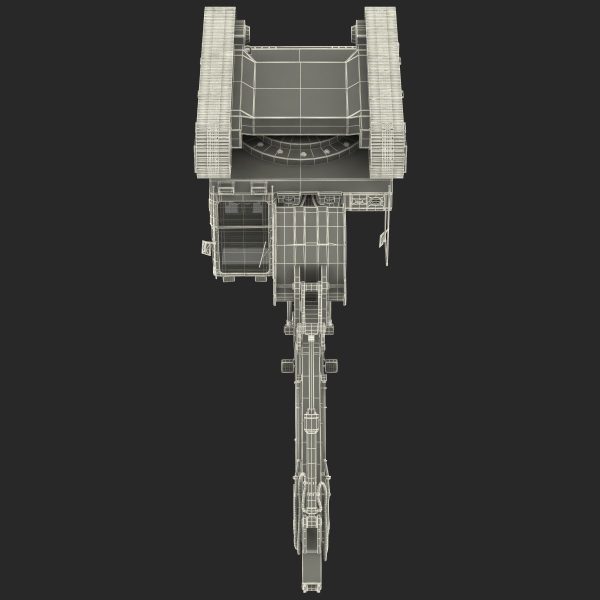 Tracked Excavator Komatsu Rigged