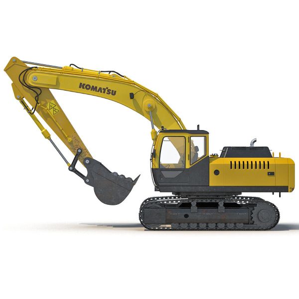 Tracked Excavator Komatsu Rigged