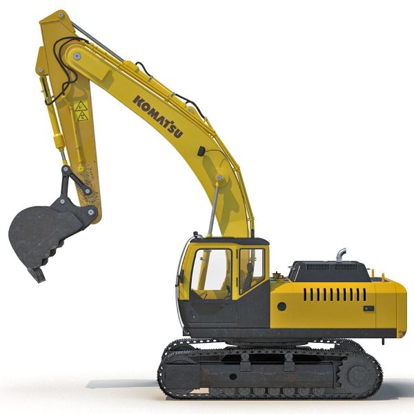 Tracked Excavator Komatsu Rigged