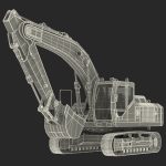 Tracked Excavator Komatsu Rigged