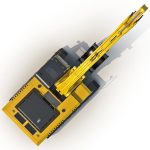 Tracked Excavator Komatsu Rigged