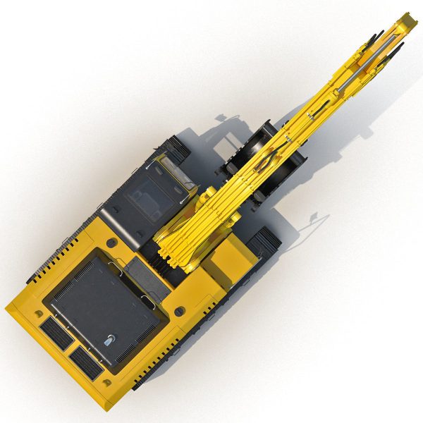 Tracked Excavator Komatsu Rigged