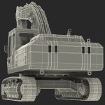 Tracked Excavator Komatsu Rigged