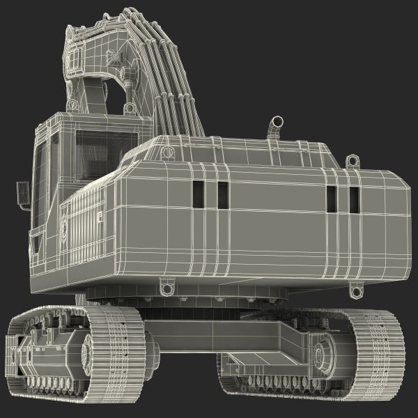 Tracked Excavator Komatsu Rigged