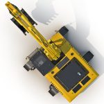 Tracked Excavator Komatsu Rigged