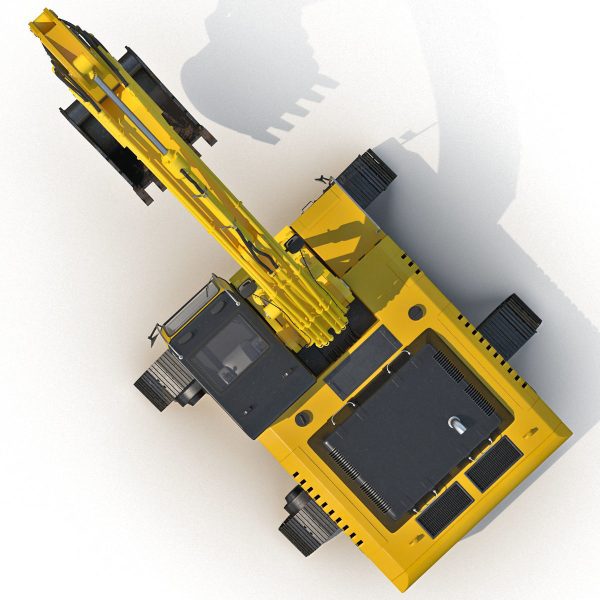 Tracked Excavator Komatsu Rigged