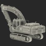 Tracked Excavator Komatsu Rigged