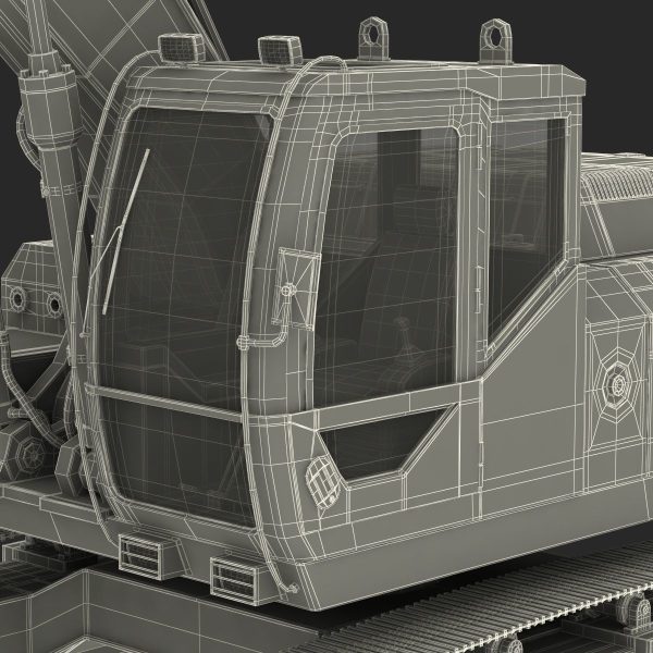 Tracked Excavator Komatsu Rigged