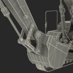 Tracked Excavator Komatsu Rigged
