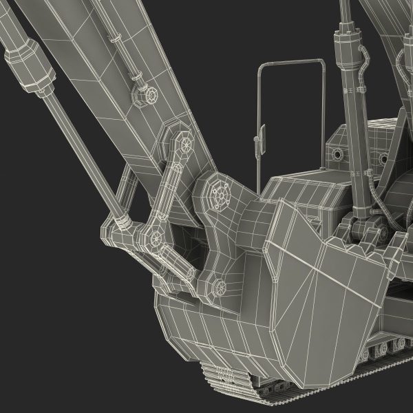Tracked Excavator Komatsu Rigged