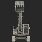 Tracked Excavator Komatsu Rigged