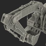 Tracked Excavator Komatsu Rigged