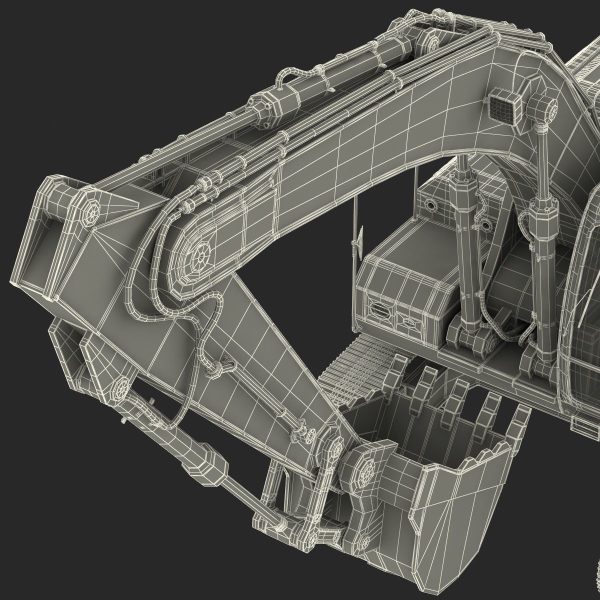 Tracked Excavator Komatsu Rigged