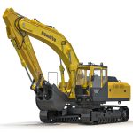 Tracked Excavator Komatsu Rigged