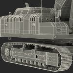Tracked Excavator Komatsu Rigged