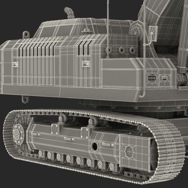 Tracked Excavator Komatsu Rigged