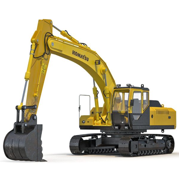 Tracked Excavator Komatsu Rigged