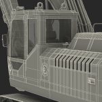 Tracked Excavator Komatsu Rigged