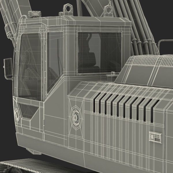 Tracked Excavator Komatsu Rigged