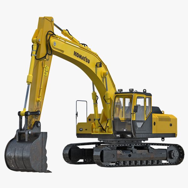 Tracked Excavator Komatsu Rigged