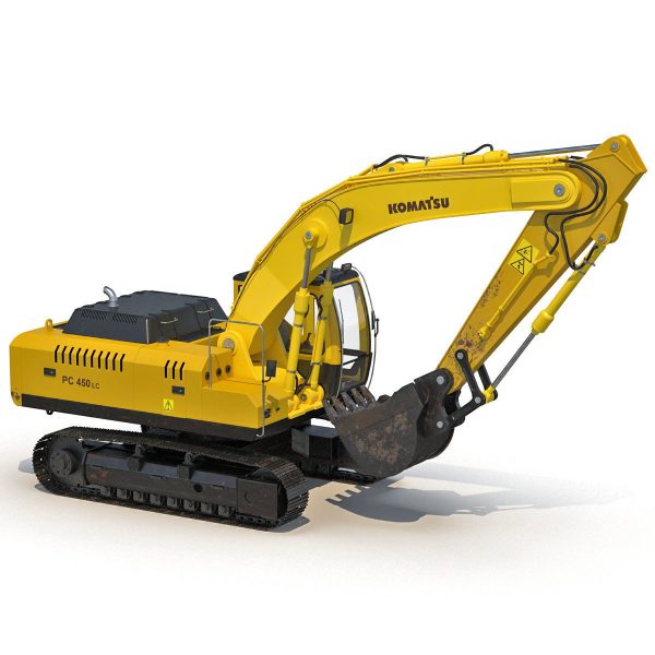 Tracked Excavator Komatsu Rigged
