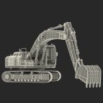 Tracked Excavator Komatsu Rigged