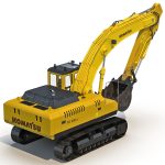 Tracked Excavator Komatsu Rigged
